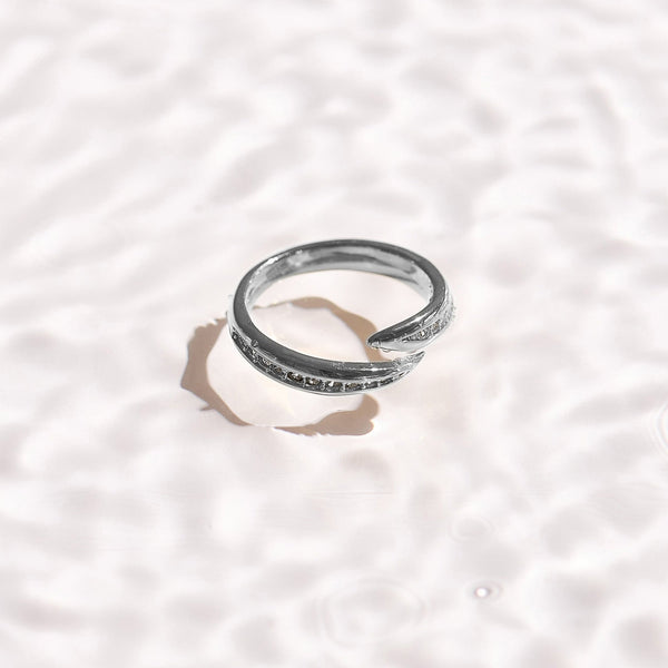 Crystal Curve Wrap Ring