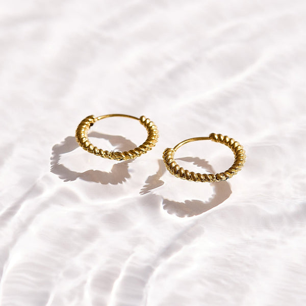 Chunky Twist Hoop Earrings