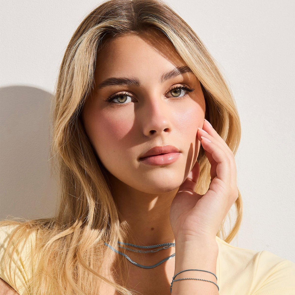 Triple Layer Chain Necklace Set