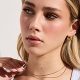 Layered Snake & Bead Chain Necklace - EVRYJEWELS