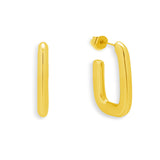 Rounded Square Hoop Earrings - EVRYJEWELS