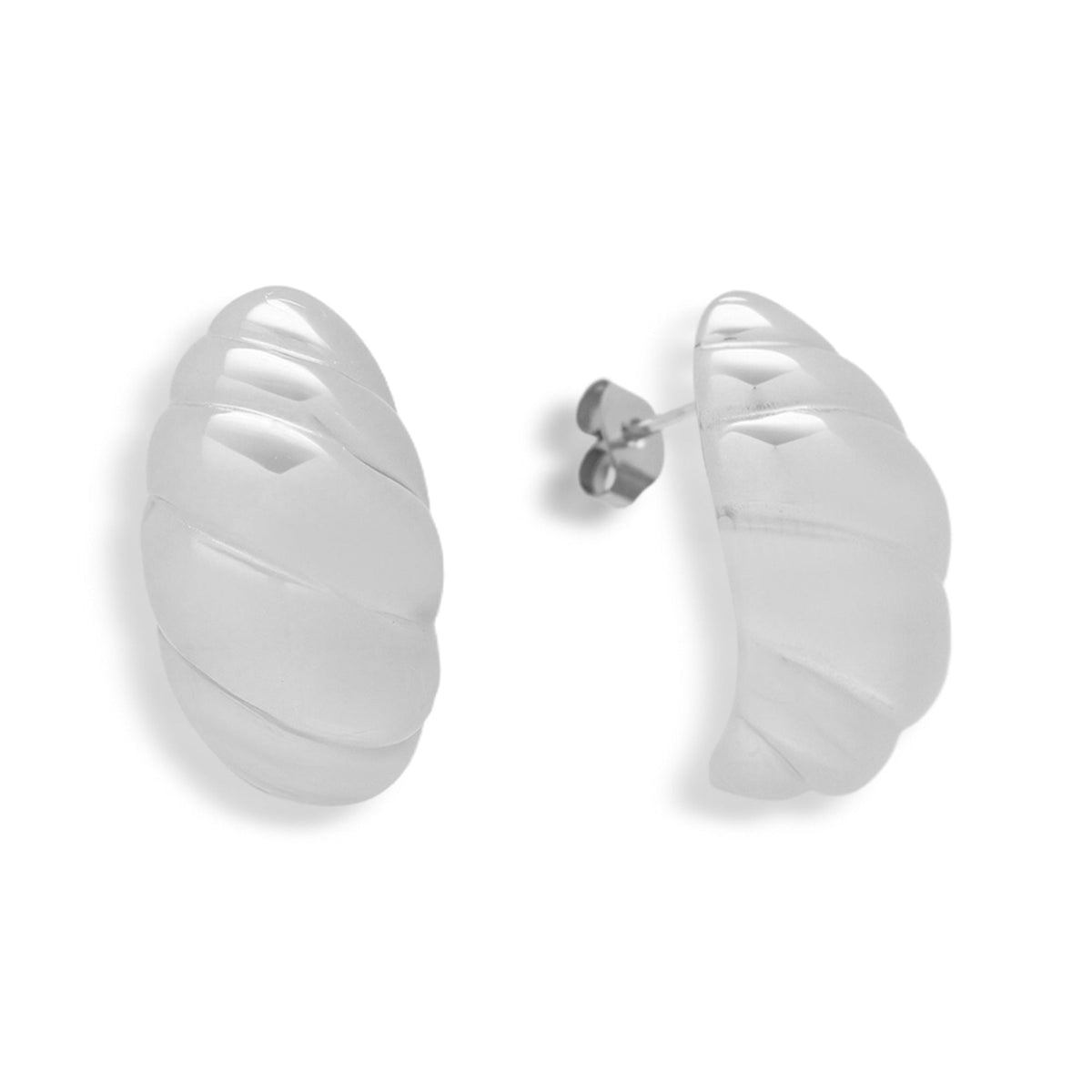 Twist Shell Dome Earrings - EVRYJEWELS