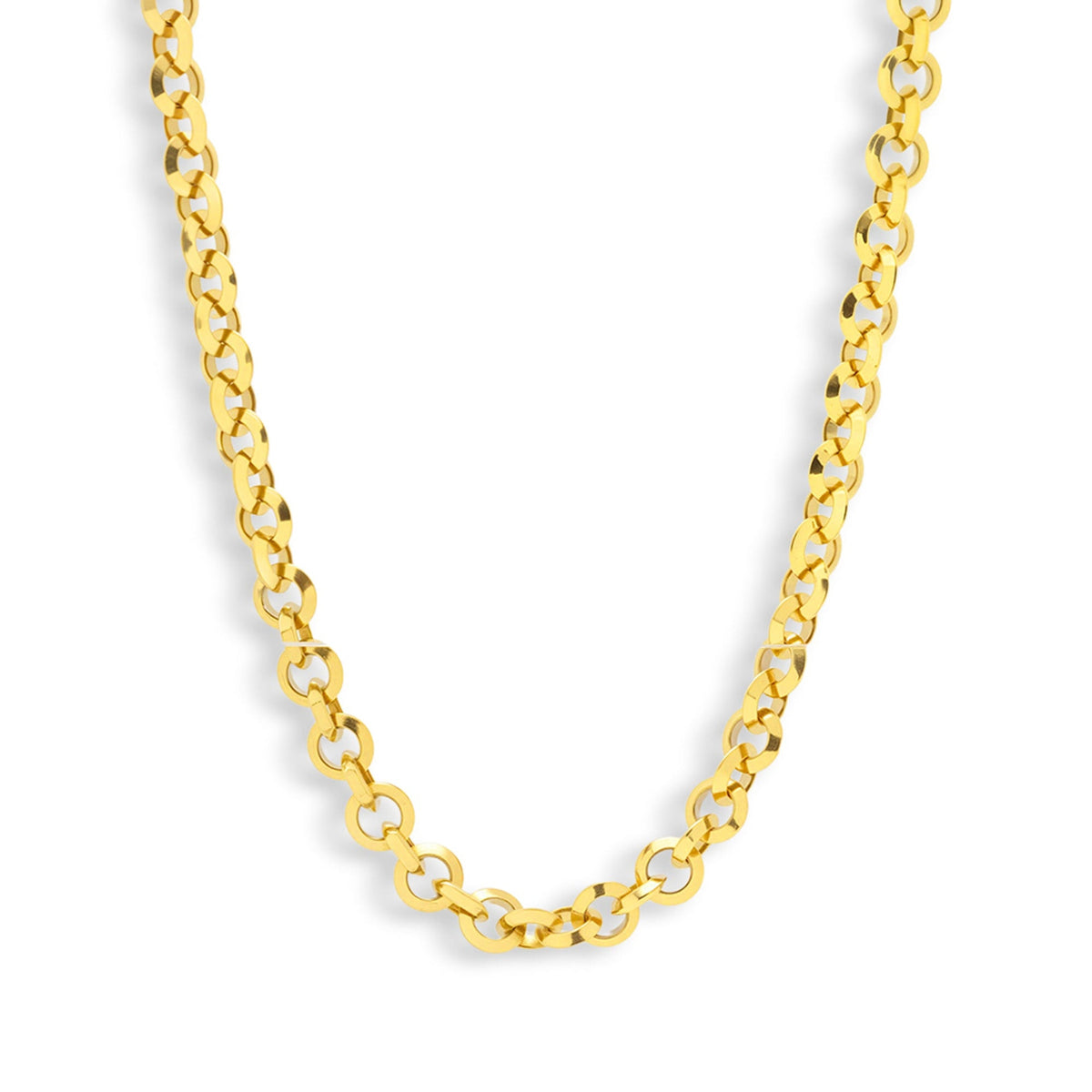 Chunky Round Link Chain Necklace - EVRYJEWELS