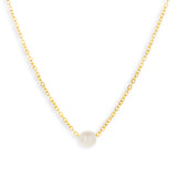 Single Pearl Drop Necklace - EVRYJEWELS