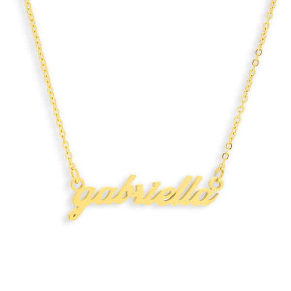 Custom/Personalized Lowercase Nameplate Cable Necklace - EVRYJEWELS
