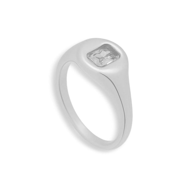 Crystal Cushion Dome Ring - EVRYJEWELS