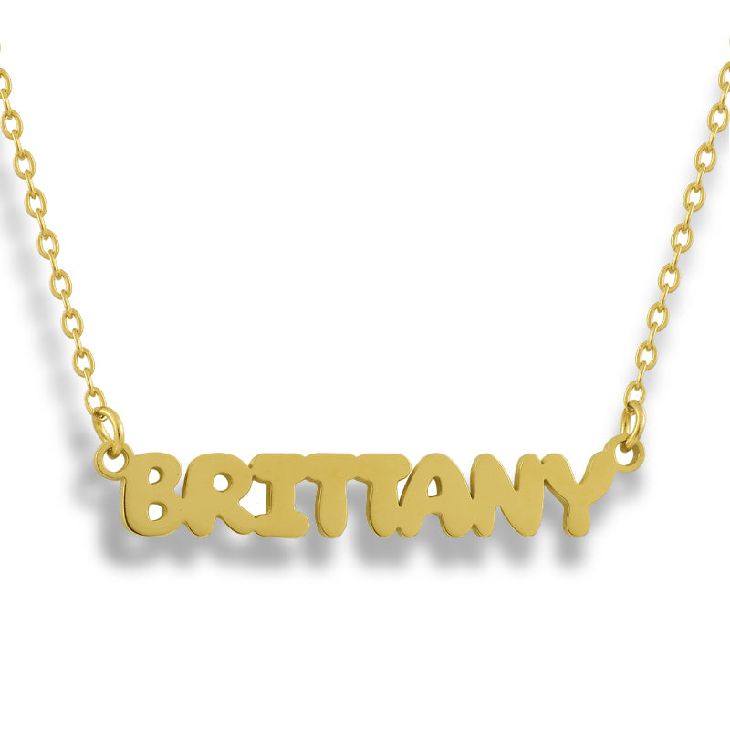 Custom/Personalized Bubble Nameplate Necklace - EVRYJEWELS