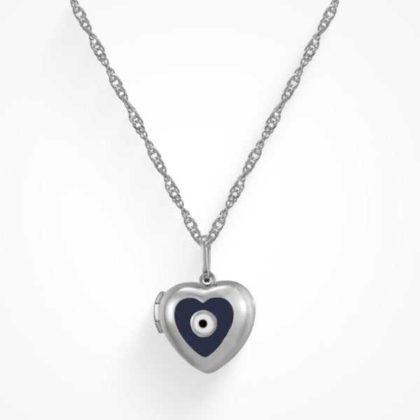Evil Eye Locket Necklace - EVRYJEWELS