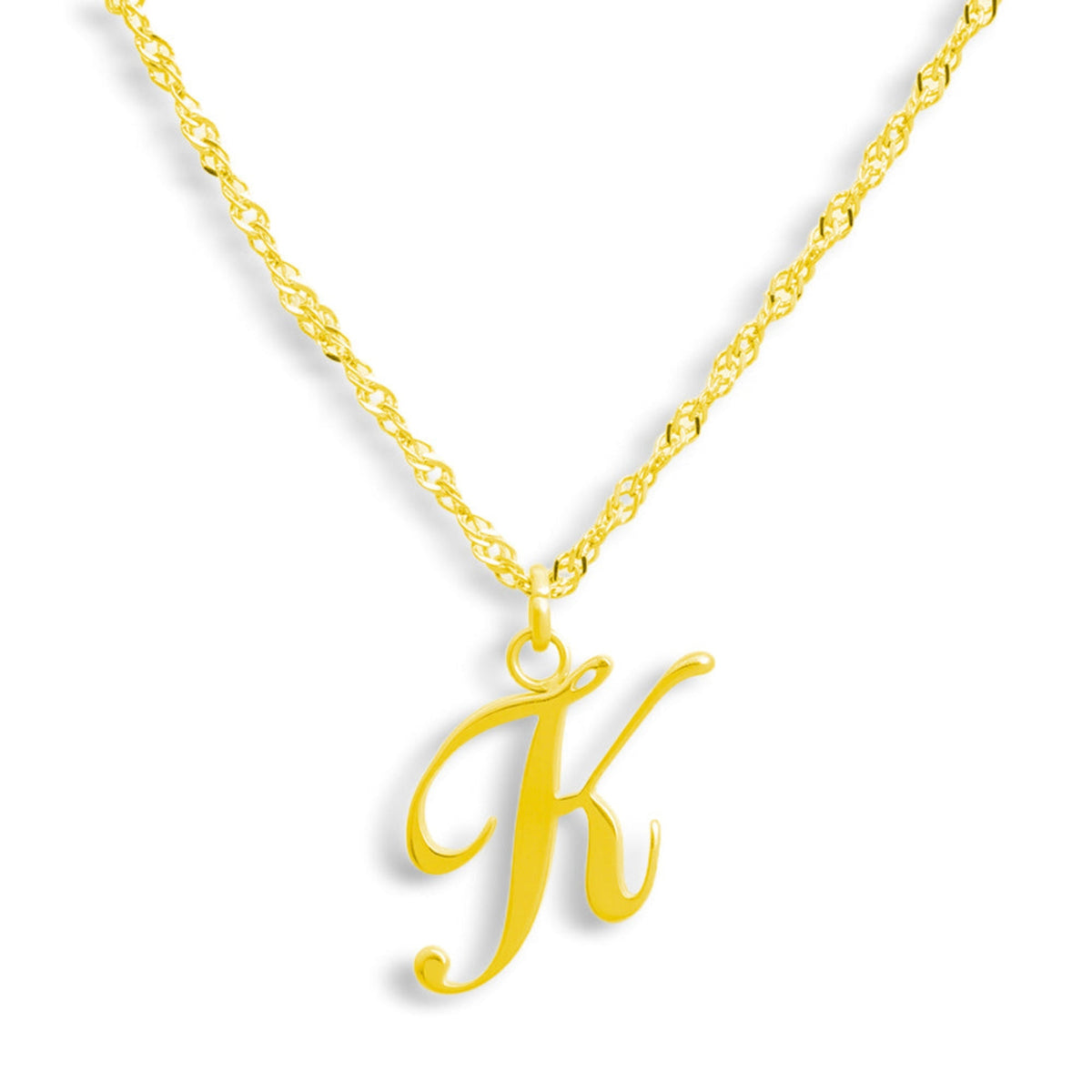 Golden Letter Necklace - EVRYJEWELS
