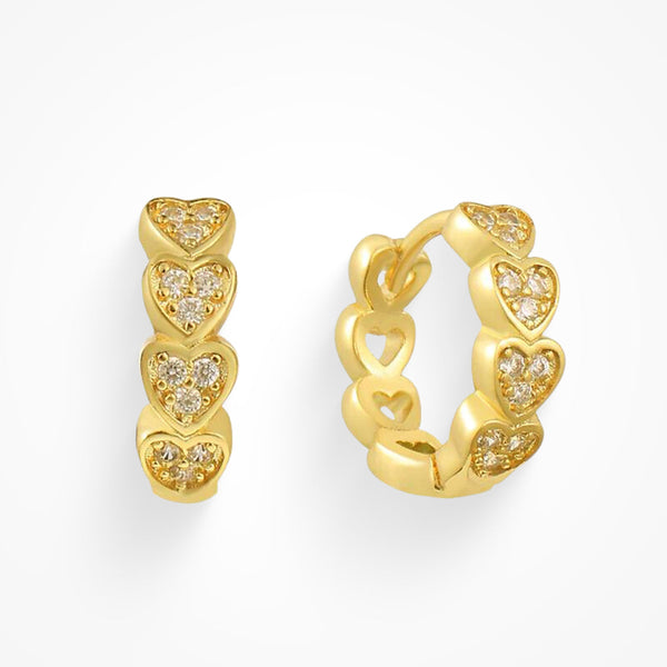 Hearts All Around Earrings - EVRYJEWELS