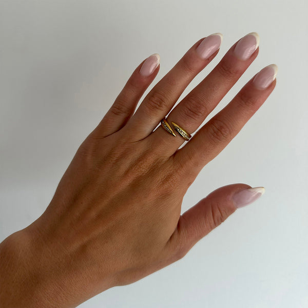 Crystal Curve Wrap Ring