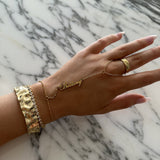 Custom/Personalized Name Plate Hand Chain - EVRYJEWELS