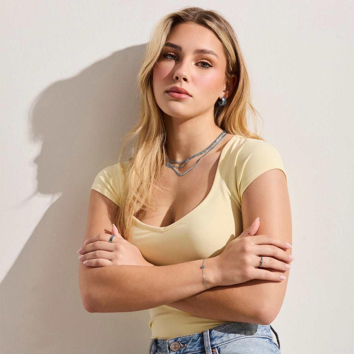 Triple Layer Chain Necklace Set