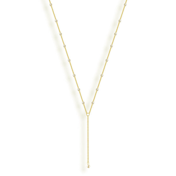 Sweet Pearl Lariat Necklace