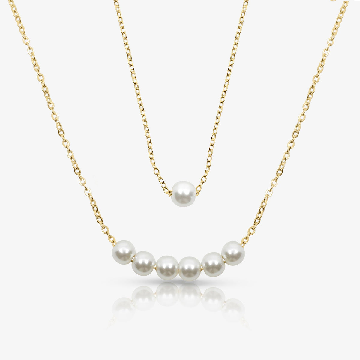 Opalina Pearl Necklace Set