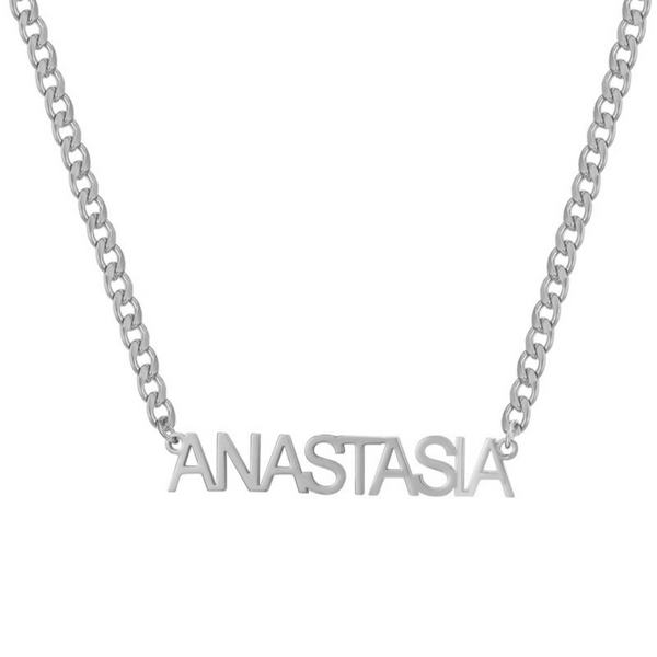 Custom/Personalized Nameplate Curb Necklace - EVRYJEWELS