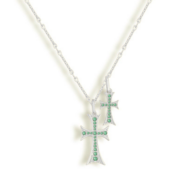 Double Cross Me Necklace - EVRYJEWELS