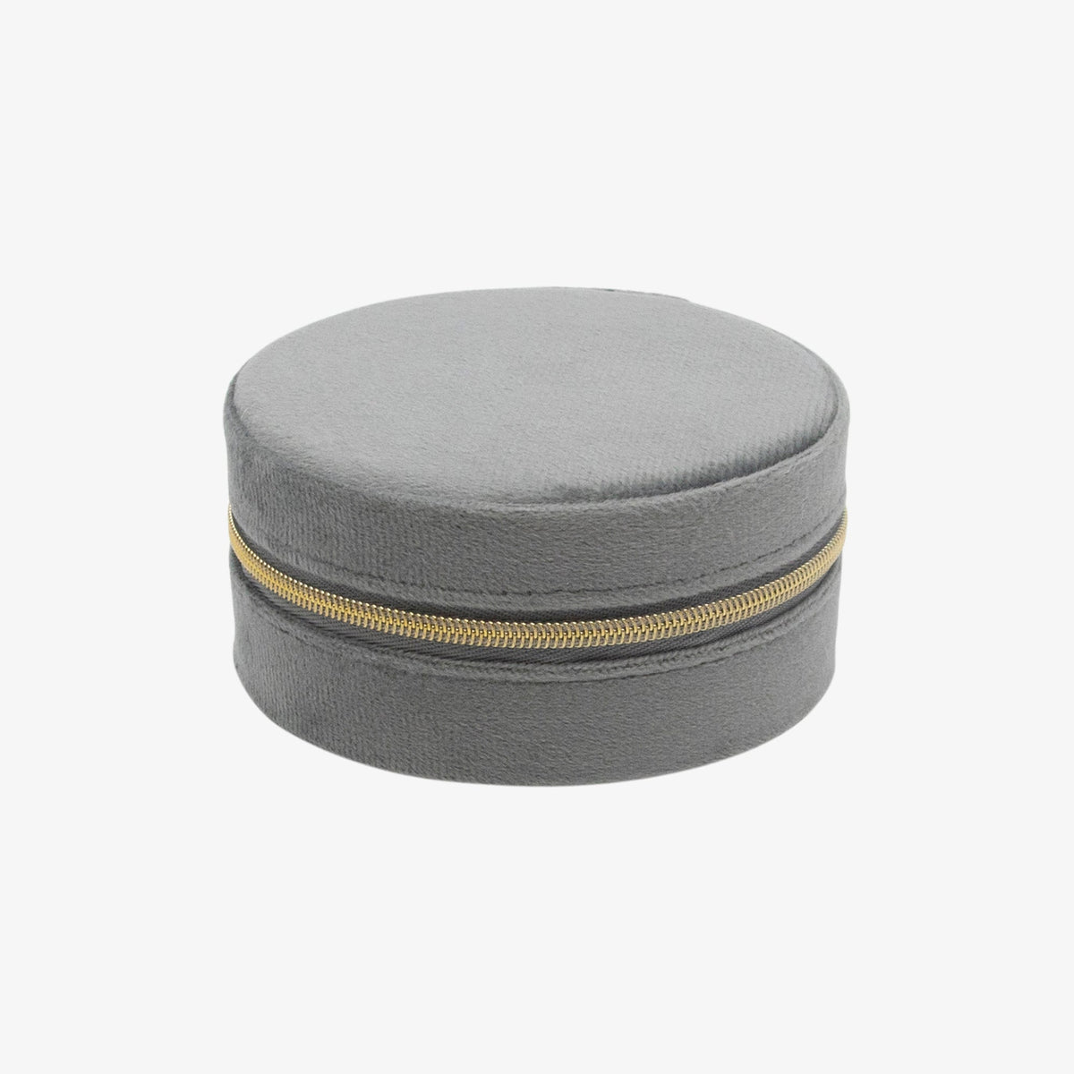 Round Velvet Travel Jewelry Case