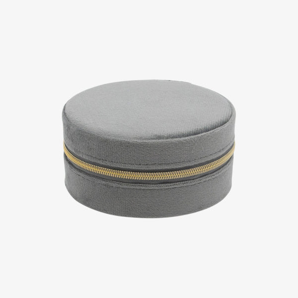 Round Velvet Travel Jewelry Case