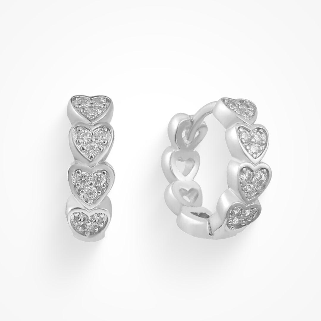 Hearts All Around Earrings - EVRYJEWELS